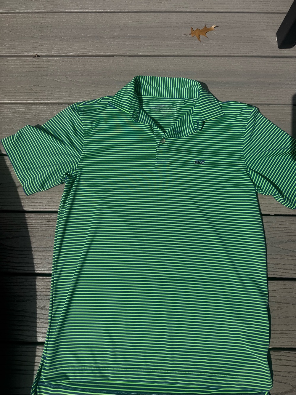Vineyard Vines Men’s Green Striped Polo Shirt